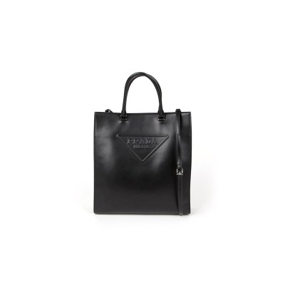 PRADA TRIANGLE EMBOSSED LOGO TOTE SHOULDER BAG 2VG084 (37*37*9cm) 